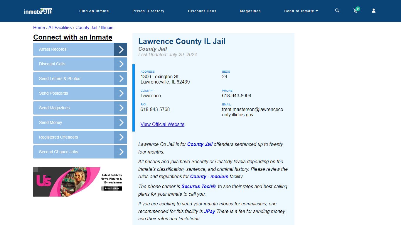 Lawrence County IL Jail - Inmate Locator