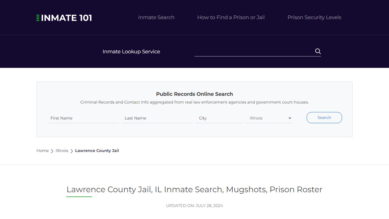 Lawrence County Jail, IL Inmate Search, Mugshots, Prison Roster