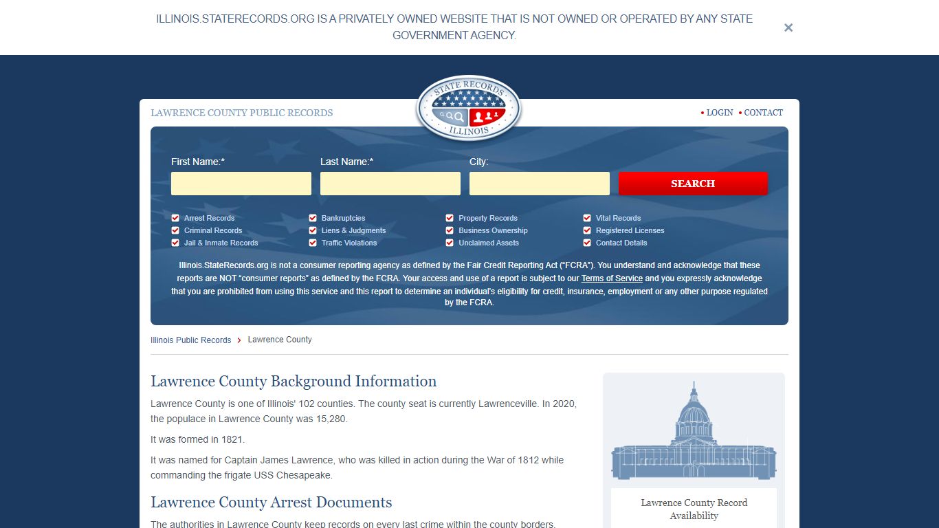Lawrence County Arrest, Court, and Public Records | StateRecords.org