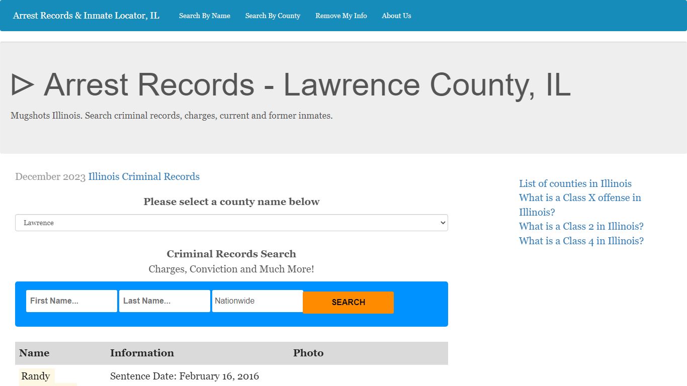 ᐅ Arrest Records - Lawrence County, IL - IllinoisPrisonTalk